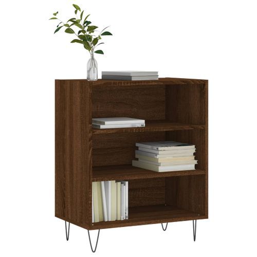 Buffet chêne marron 57x35x70 cm bois d'ingénierie - Photo n°3; ?>