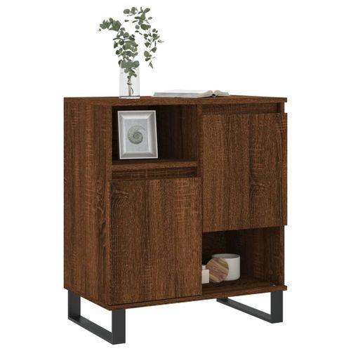 Buffet Chêne marron 60x35x70 cm Bois d'ingénierie - Photo n°3; ?>