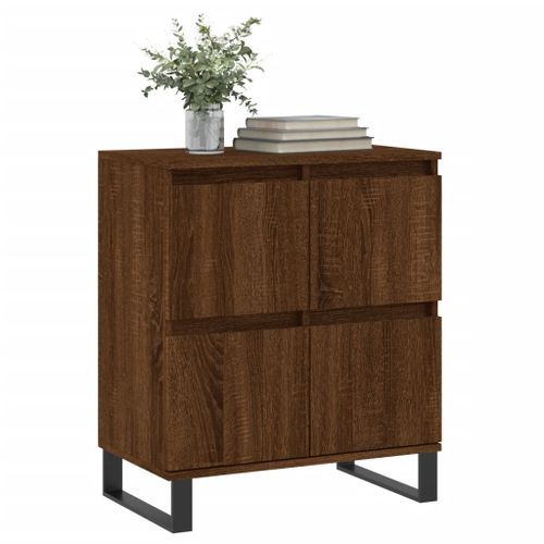 Buffet Chêne marron 60x35x70 cm Bois d'ingénierie - Photo n°3; ?>