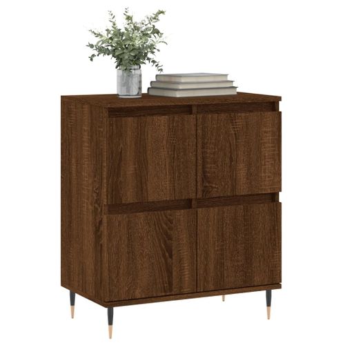 Buffet Chêne marron 60x35x70 cm Bois d'ingénierie - Photo n°3; ?>