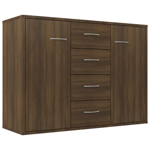 Buffet Chêne marron 88x30x65 cm Bois d'ingénierie - Photo n°2; ?>