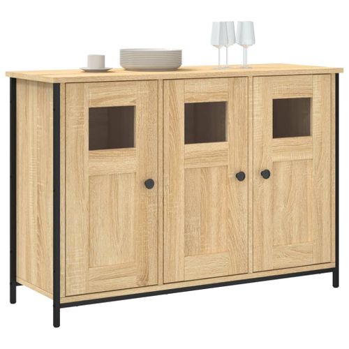 Buffet chêne sonoma 100x35x70 cm bois d'ingénierie - Photo n°3; ?>