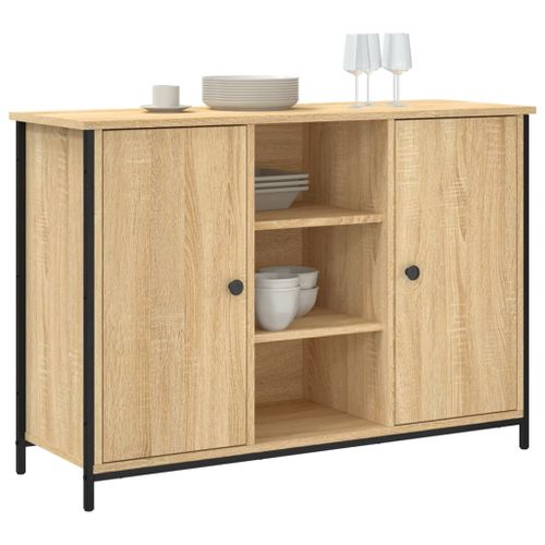 Buffet chêne sonoma 100x35x70 cm bois d'ingénierie - Photo n°3; ?>