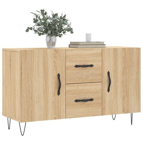 Buffet chêne sonoma 100x36x60 cm bois d'ingénierie - Photo n°3; ?>