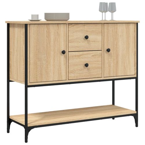 Buffet chêne sonoma 100x36x85 cm bois d'ingénierie - Photo n°3; ?>