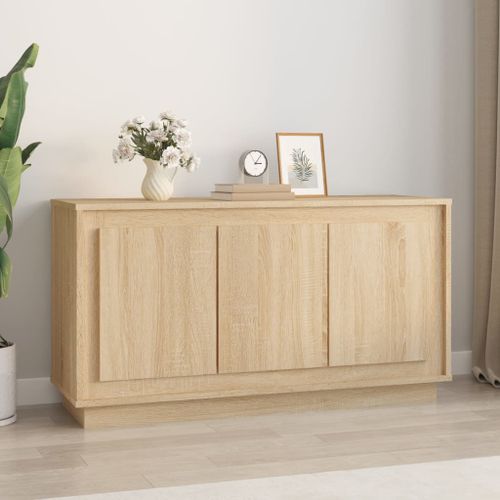 Buffet chêne sonoma 102x35x55 cm bois d'ingénierie - Photo n°2; ?>