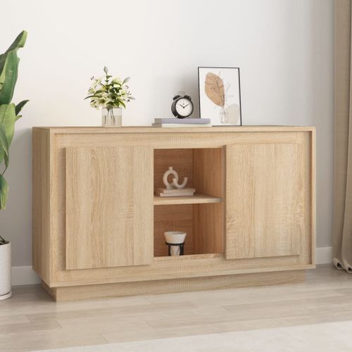 Buffet chêne sonoma 102x35x60 cm bois d'ingénierie - Photo n°2; ?>