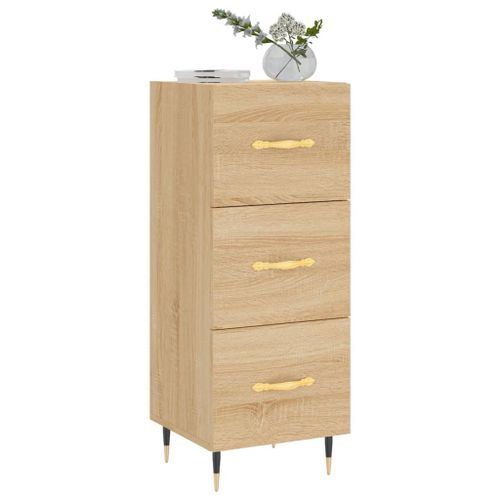 Buffet Chêne sonoma 34,5x34x90 cm Bois d'ingénierie - Photo n°3; ?>