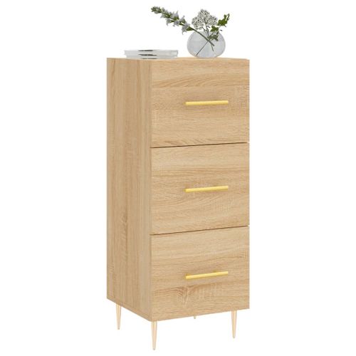 Buffet Chêne sonoma 34,5x34x90 cm Bois d'ingénierie - Photo n°3; ?>