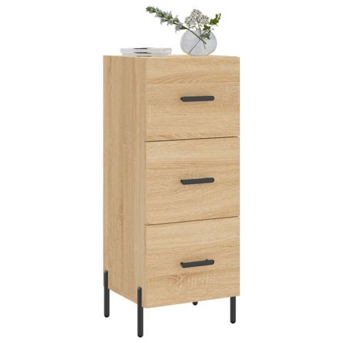 Buffet Chêne sonoma 34,5x34x90 cm Bois d'ingénierie - Photo n°3; ?>