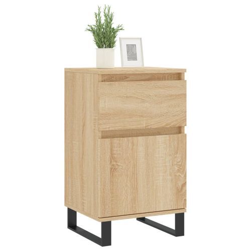 Buffet chêne sonoma 40x35x70 cm bois d'ingénierie - Photo n°3; ?>