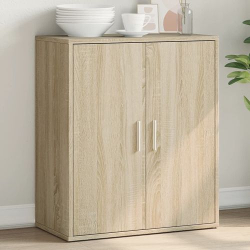 Buffet chêne sonoma 60x31x70 cm bois d'ingénierie - Photo n°2; ?>