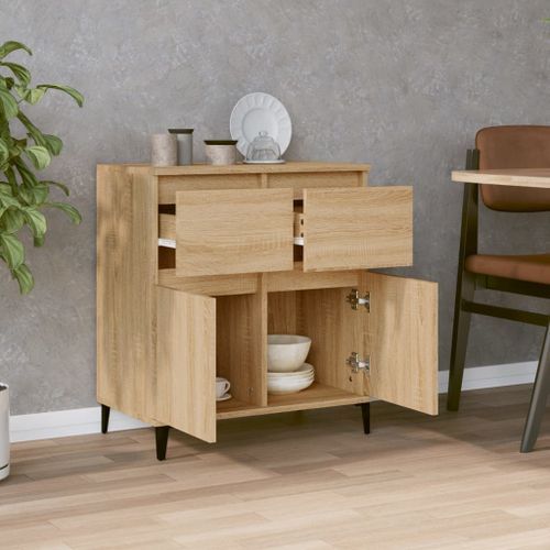 Buffet Chêne sonoma 60x35x70 cm Bois d'ingénierie - Photo n°3; ?>