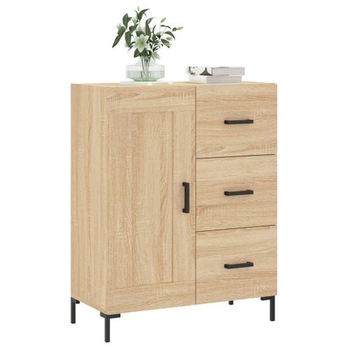 Buffet chêne sonoma 69,5x34x90 cm bois d'ingénierie - Photo n°3; ?>