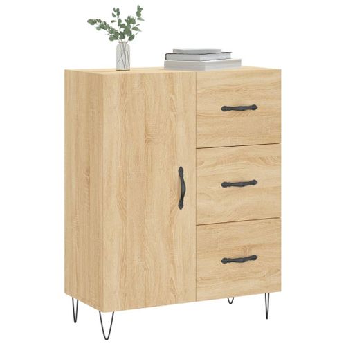 Buffet chêne sonoma 69,5x34x90 cm bois d'ingénierie - Photo n°3; ?>