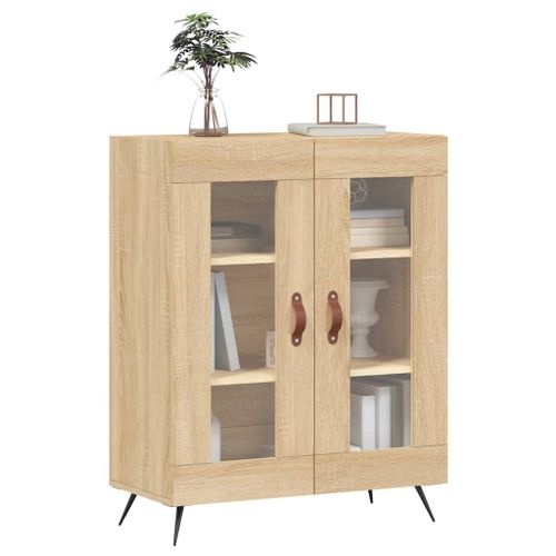 Buffet chêne sonoma 69,5x34x90 cm bois d'ingénierie - Photo n°3; ?>