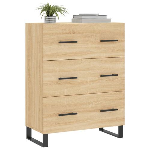 Buffet chêne sonoma 69,5x34x90 cm bois d'ingénierie - Photo n°3; ?>