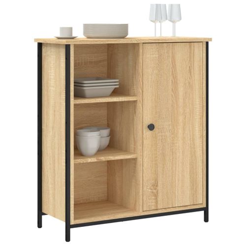 Buffet chêne sonoma 70x30x80 cm bois d'ingénierie - Photo n°3; ?>