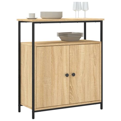 Buffet chêne sonoma 70x30x80 cm bois d'ingénierie - Photo n°3; ?>