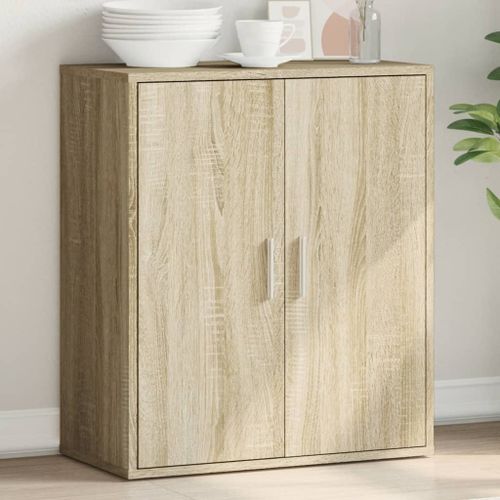 Buffet chêne sonoma 79x38x80 cm bois d'ingénierie - Photo n°2; ?>