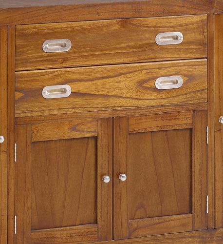 Buffet en bois massif de Mindy 4 portes 2 tiroirs Sotchy 150 cm - Photo n°3; ?>