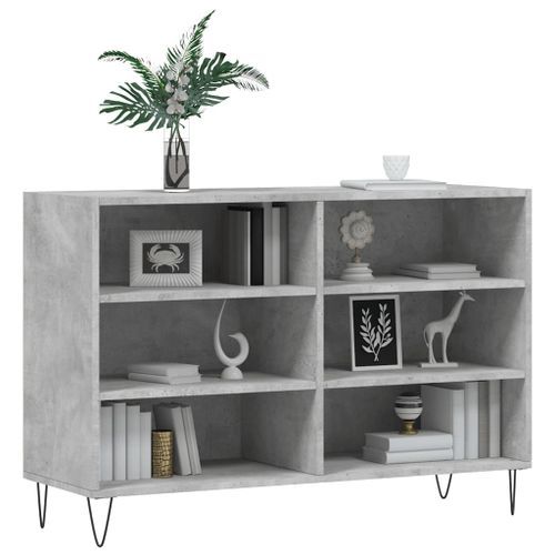 Buffet gris béton 103,5x35x70 cm bois d'ingénierie - Photo n°3; ?>