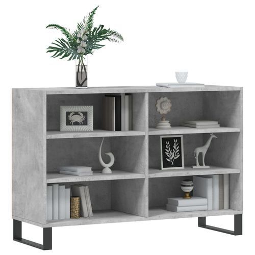 Buffet gris béton 103,5x35x70 cm bois d'ingénierie - Photo n°3; ?>