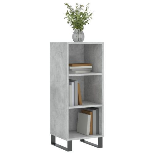 Buffet gris béton 34,5x32,5x90 cm bois d'ingénierie - Photo n°3; ?>