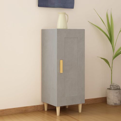 Buffet Gris béton 34,5x34x90 cm Bois d'ingénierie - Photo n°2; ?>