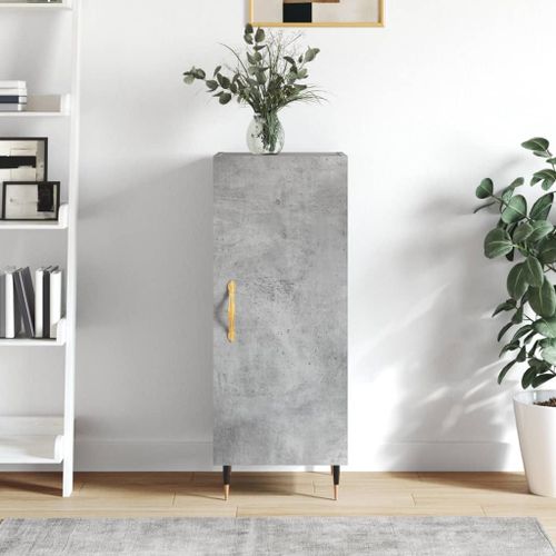 Buffet Gris béton 34,5x34x90 cm Bois d'ingénierie - Photo n°2; ?>