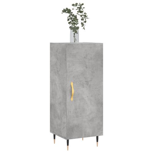 Buffet Gris béton 34,5x34x90 cm Bois d'ingénierie - Photo n°3; ?>