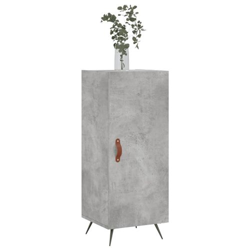 Buffet Gris béton 34,5x34x90 cm Bois d'ingénierie - Photo n°3; ?>