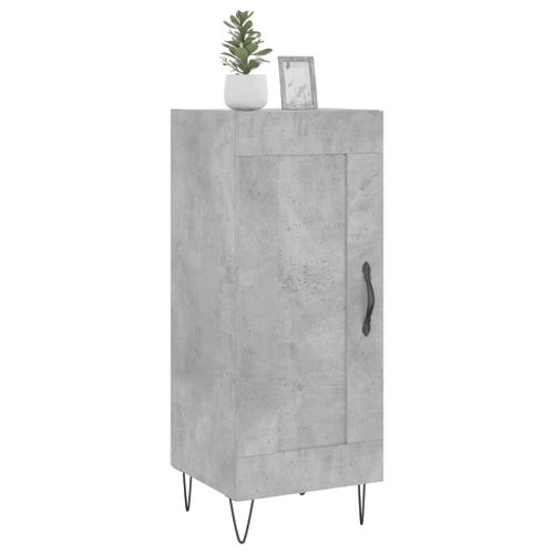 Buffet Gris béton 34,5x34x90 cm Bois d'ingénierie - Photo n°3; ?>