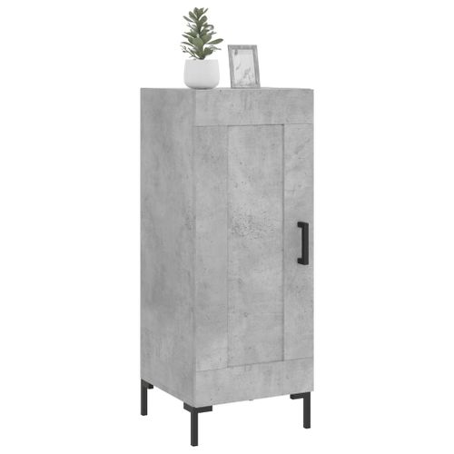 Buffet Gris béton 34,5x34x90 cm Bois d'ingénierie - Photo n°3; ?>