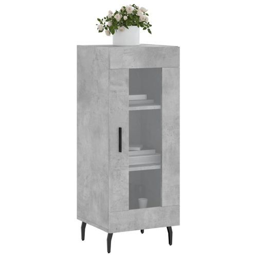 Buffet Gris béton 34,5x34x90 cm Bois d'ingénierie - Photo n°3; ?>