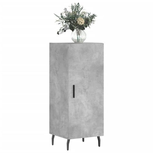 Buffet Gris béton 34,5x34x90 cm Bois d'ingénierie - Photo n°3; ?>