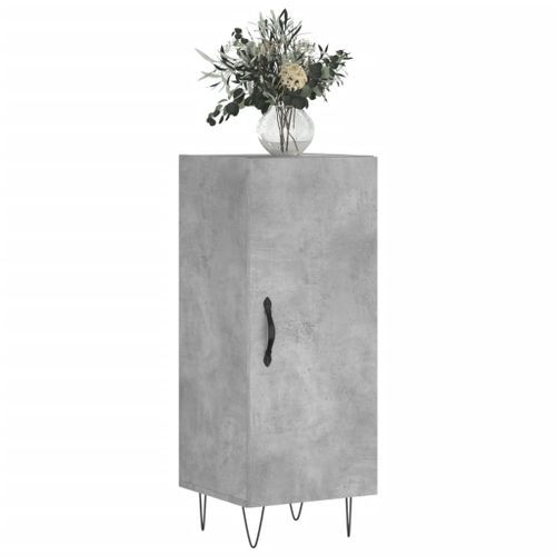 Buffet Gris béton 34,5x34x90 cm Bois d'ingénierie - Photo n°3; ?>