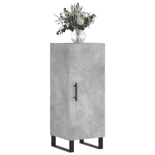 Buffet Gris béton 34,5x34x90 cm Bois d'ingénierie - Photo n°3; ?>