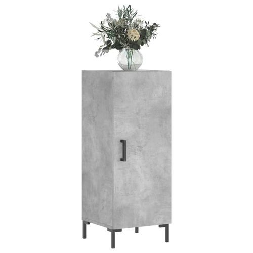 Buffet Gris béton 34,5x34x90 cm Bois d'ingénierie - Photo n°3; ?>