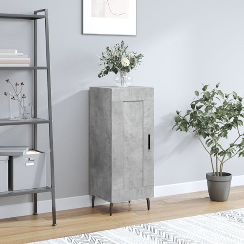 Buffet Gris béton 34,5x34x90 cm Bois d'ingénierie - Photo n°2; ?>