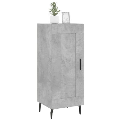 Buffet Gris béton 34,5x34x90 cm Bois d'ingénierie - Photo n°3; ?>