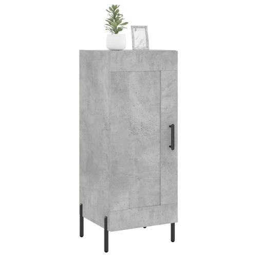 Buffet Gris béton 34,5x34x90 cm Bois d'ingénierie - Photo n°3; ?>