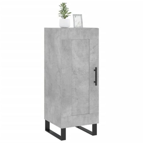 Buffet Gris béton 34,5x34x90 cm Bois d'ingénierie - Photo n°3; ?>