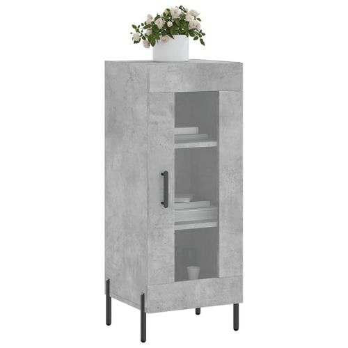 Buffet Gris béton 34,5x34x90 cm Bois d'ingénierie - Photo n°3; ?>