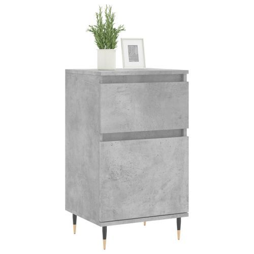 Buffet gris béton 40x35x70 cm bois d'ingénierie - Photo n°3; ?>