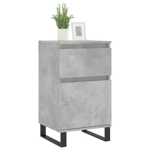 Buffet gris béton 40x35x70 cm bois d'ingénierie - Photo n°3; ?>