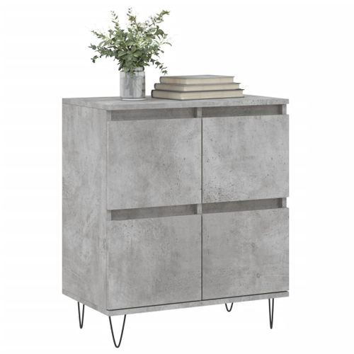 Buffet Gris béton 60x35x70 cm Bois d'ingénierie - Photo n°3; ?>