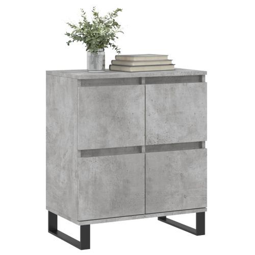 Buffet Gris béton 60x35x70 cm Bois d'ingénierie - Photo n°3; ?>