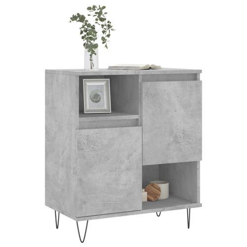 Buffet Gris béton 60x35x70 cm Bois d'ingénierie - Photo n°3; ?>