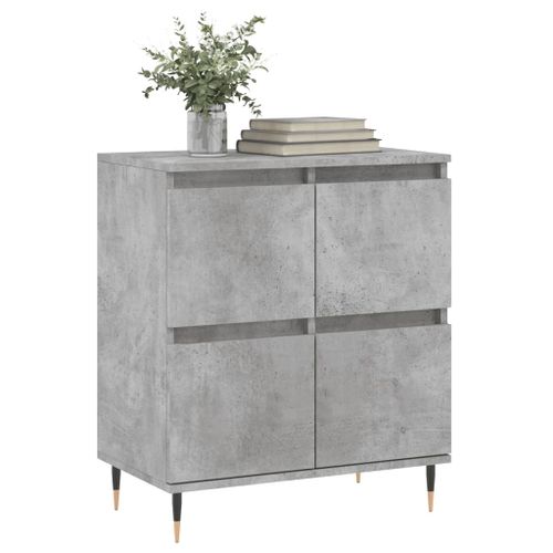 Buffet Gris béton 60x35x70 cm Bois d'ingénierie - Photo n°3; ?>